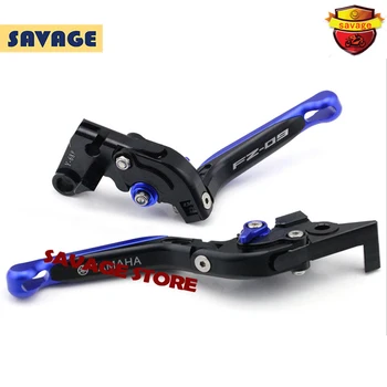 For YAMAHA FZ-09 MT-09 850 Triple-Blue+Black Motorcycle Accessories Folding Extendable Brake Clutch Levers