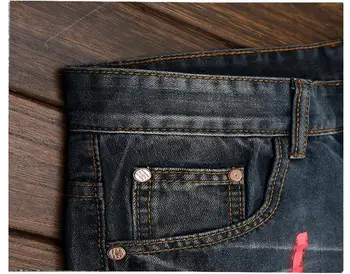 1542 Destroyed jeans men Skinny Vintage Hip hop Straight Rockstar designer brand Jeans rotos hombre Mens stretch denim jeans