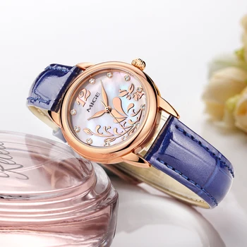TOP LUXURY BRAND Leather Women WATCHES Ladies Montre Quartz Watch Blue WatchBAND Waterproof Fashion Wristwatches