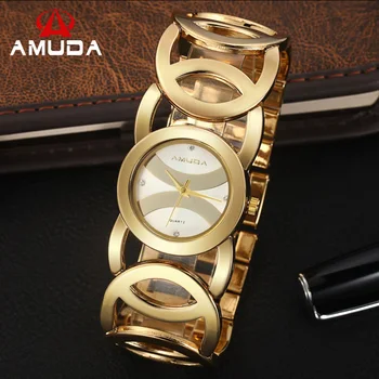 Luxury Brand Lady Gold Watches Women Full Stainless Steel Wristwatches Magic Women Bracelet Watch Ladies Wrist Watch Female