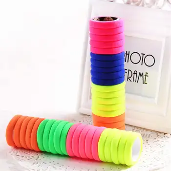 20 pieces Big Size Fluorescent color Seamless Gum for Hair, Elastic HairBands Accessories