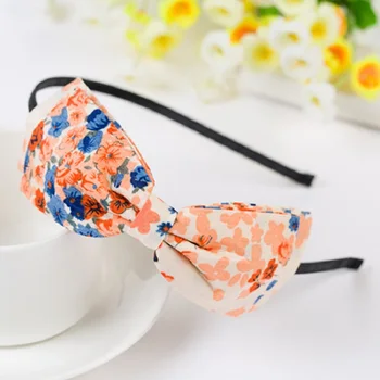 1 pcs Fashion Korean Women Floral Fabric Hair Hoop Hairpin Butterfly Bow Hair Band Headdress Accessories