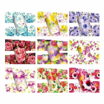 ZKO 1 Sheet Optional Water Transfer Nail Art Sticker Watermark Decals DIY Decoration For Beauty Nail Tools