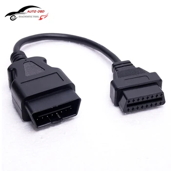 Wholesale 30cm OBD 2 Cable 16 Pin to 16pin Socket Male To Female Extension Car Diagnostic Adapter Cable Extension