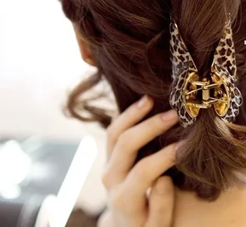 Large Medium Small Sizes Leopard Plastic Hair Claw Light & Dark Coffee Color Women Headwear Hair Accessories