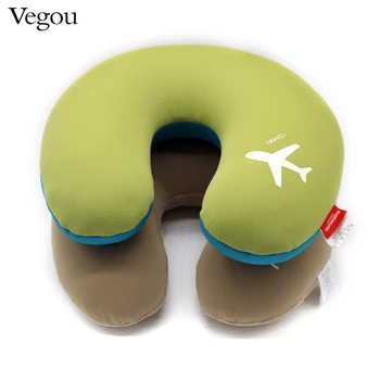 Vegou Brand 2017 Microbeads U-Shape neck Pillow car Airplane travel pillows kissen foam body pillow Cute Body/Neck/Sleep Pillow
