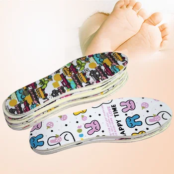 2 Pairs Children Massager Insole Cushions Children's Insoles Canvas Pattern Dreamlike Shoe Insole