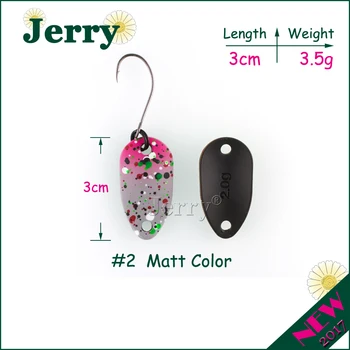 Jerry 2g pesca two side colors micro fishing spoons trout spoon wobbler fishing lures spinner bait