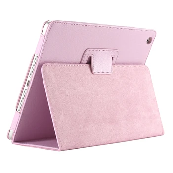 Business Flip Litchi Leather Case Smart Stand Holder For Apple ipad2 3 4 Magnetic Auto Wake Up Sleep Cover(Pink )