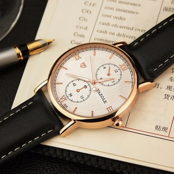 Relogio Masculino 2017 Mens Watches Top Brand Luxury Wristwatch Male Clock Men Wrist watch men leather Business Quartz watch