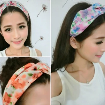 Summer Style Vogue Women's Elastic Turban Floral Twisted Headband Sweet Girls Hair Band