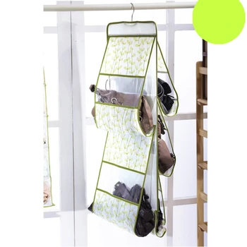 5 Pocket Shelf Bags Purse Handbags Organizer Wall Hanging Storage Closet Hanger