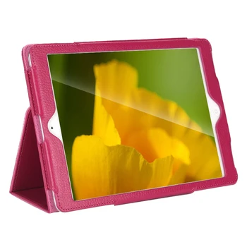 Business Flip Litchi Leather Case Smart Stand Holder For Apple ipad2 3 4 Magnetic Auto Wake Up Sleep CoverRose Red