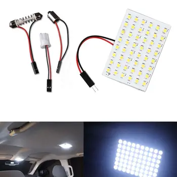 48 SMD Amber Panel Led T10 BA9S Auto Car Light Source Festoon Dome Interior LED Panel Lamp