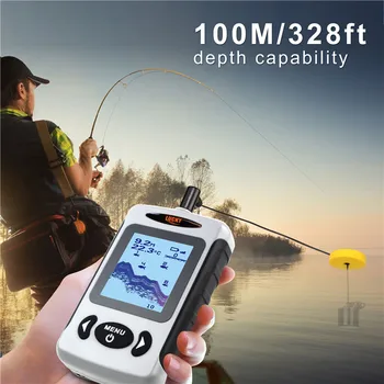 LUCKY Russian Menu Top Quality Electronic Fish Finder Portable Sonar Wired Fish depth Finder Alarm 100M Fishing Tackle China