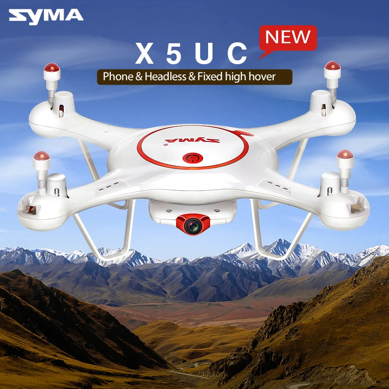 SYMA RC Drone X5UC 2.4G 6 Axis Gyro HD Camera RC Headless Quadcopter Aircraft with 2.0 MP Camera One Key Take-Off/Landing
