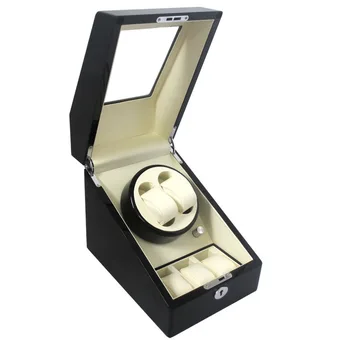 Top Quality 2 Automatic Wood Watch Winder + 3 Box Case Locks
