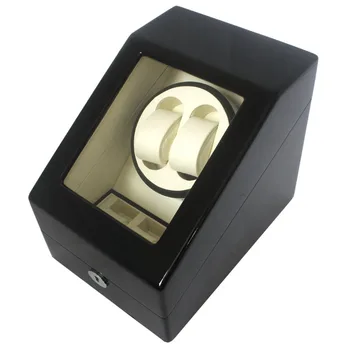 Top Quality 2 Automatic Wood Watch Winder + 3 Box Case Locks
