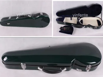 Dark green good  4/4 Full size New Violin Case Glass Fiber Light Durable