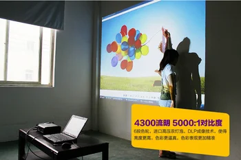Full HD 5500 lumens XGA DLP Short throw holographic film Projector/projektor/projetor/proyector for school education office