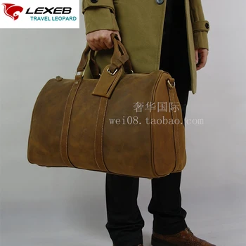 LEXEB Brand Trolley Travel Bag Luxury Designer Leaher Travel Bags Men Business Traveling Duffle Hands Luggage Brown
