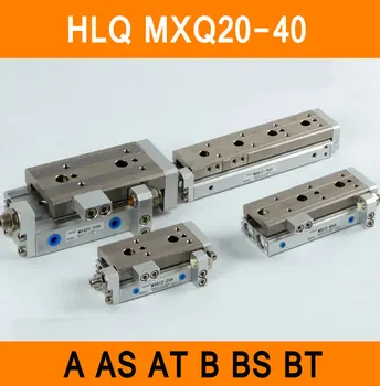 HLQ MXQ20-40 SMC Type MXQ series Pneumatic Cylinder MXQ20-40A 40AS 40AT 40B Air Slide Table Double Acting 20mm Bore 40mm Stroke