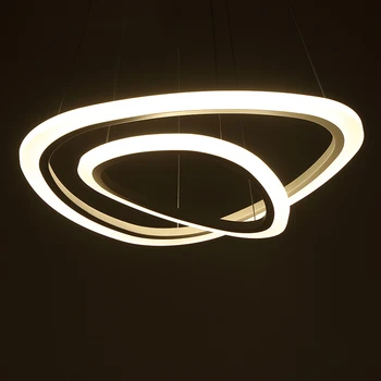 Modern led kitchen dining room pendant lights suspension Fixtures luminaire moderne 3 Circle Rings pendant lamp Hanging Lighting