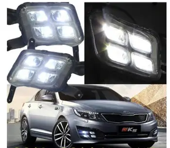 Car Stlying 12V LED Daytime Running Light DRL Fog Lamp Decoration For KIA K5 2016 2PCS