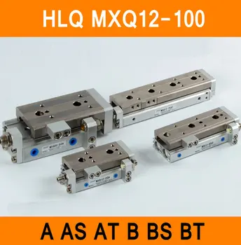HLQ MXQ12-100 SMC Type MXQ Pneumatic Cylinder MXQ12-100A 100AS 100AT 100B Air Slide Table Double Acting 12mm Bore 100mm Stroke