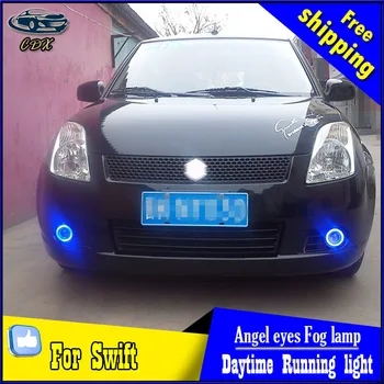 CDX car styling angel eyes fog light for Swift 2007-2009 year LED fog lamp LED Angel eyes LED fog lamp Accessories