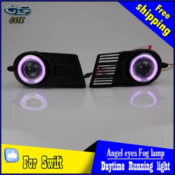 CDX car styling angel eyes fog light for Swift 2007-2009 year LED fog lamp LED Angel eyes LED fog lamp Accessories