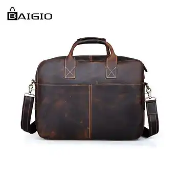 Baigio Leather Briefcase 17