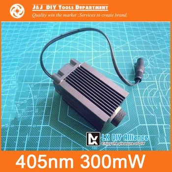 300mW 12V High - power Laser Modules, 405nm Blue-violet Light, Can adjust focus, Used for DIY Laser Engraving Machine