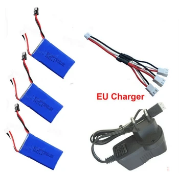 H26D H26W battery RC Quadcopter Spare Parts 7.4V 1200mAh Battery with 3 in 1 Cable & EU Charger