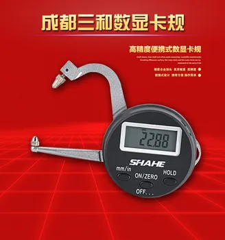 SHAHE High Accuracy 0.05mm Electronic Digital Portable Thickness gauge Digital caliper gauge Measurement for Thickness 0-25mm