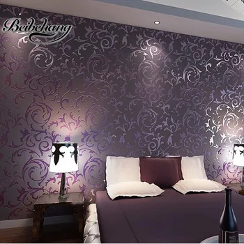 Beibehang wallpaper wallpaper 3D fashion papel de parede bedroom background desktop wall paper rolls White Purple