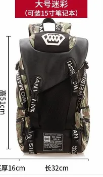 2017 new Korean men canvas computer bag large capacity backpack