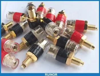 20pcs Copper Binding Post for Speaker Amplifier Terminal Banana Plug Test Probes