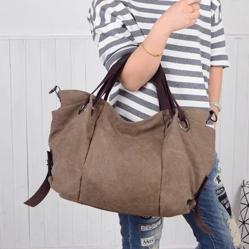 Luxury Handbags New Fashion Canvas Big Women Bags Hobo Messenger Bag Famous Top-Handle Large Capacity Bag