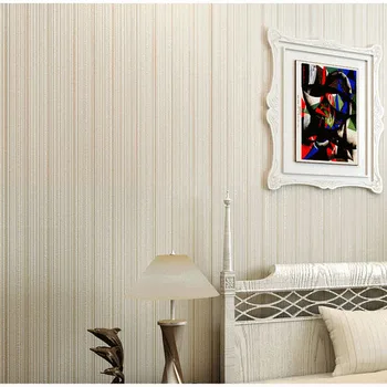 Papel pintado Modern Vertical Strips Wall Paper Roll PVC Wallpapers Solid Color Wallpaper for Walls papel de parede listrado