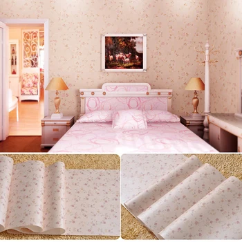 Papier peint Small Flower Girls Wallpapers Modern Wallcovering Wall Backgrounds Bedroom Wall Paper papel de parede floral menina