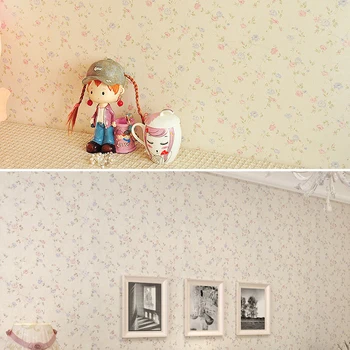 Papier peint Small Flower Girls Wallpapers Modern Wallcovering Wall Backgrounds Bedroom Wall Paper papel de parede floral menina