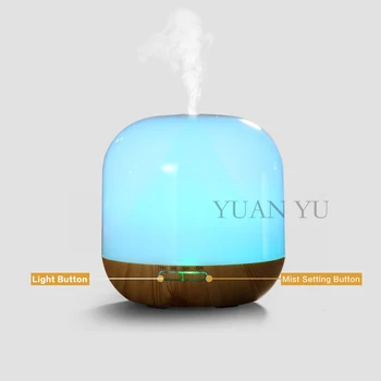 Wooden Grain Led Lamp Humidifier Aromatherapy Diffuser Ultrasonic Air Humidifier Portable Essential Oil Diffuser Atomizer