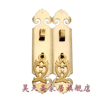 Haotian vegetarian] Chinese home copper fittings / copper straight / large wardrobe door handle HTC-053