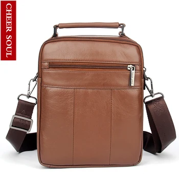 Fashion genuine leather men bags small shoulder bag men messenger bag crossbody leisure bag
