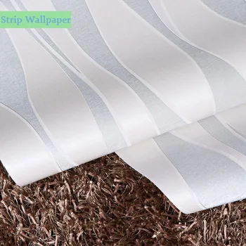 Modern Brief Stripe PVC Wall Paper Roll Wave 3D Living Room Wallpaper for Walls Striped Wallpaper 3D papel de parede para sala