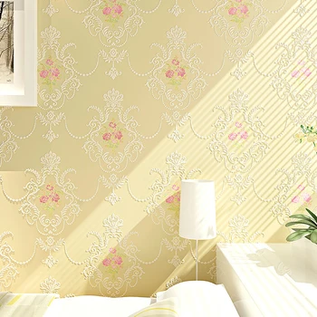 3D Floral Wallpapers Non Woven Bedroom Wall paper Roll Living Room Wallpaper for Walls Modern 3D Wallpaper Mural Wallcovering