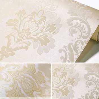 Papier peint 3D Wallpaper for Walls Damask Wall Paper Bedroom Wallpaper Roll 3d wall panel Modern Floral Wallpaper Home Decal
