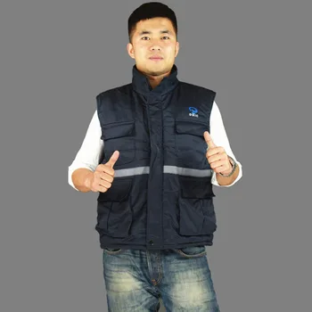 Safety clothing Overalls winter cold-resistance cotton vest reflective tape protective clothing for men women work clothes vest