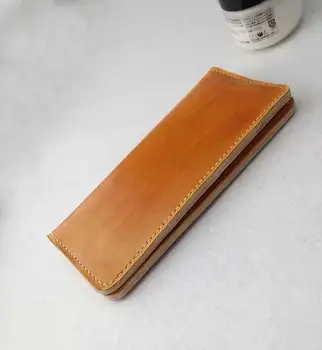 FBK Genuine Leather Handmade Large Capacity Original Long Women Wallets Man Wallet Money Clip Womens Purse Fashion Vintage